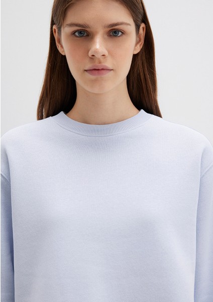 Bisiklet Yaka Mavi Sweatshirt 1S10387-89201 indirimleri