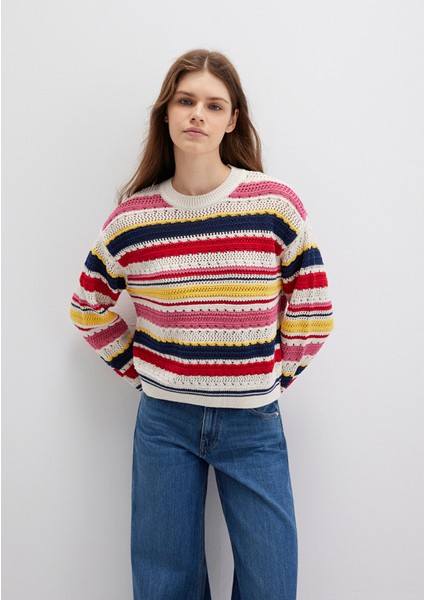 Jakarlı Renkli Kazak 1710777-91010 fiyatları