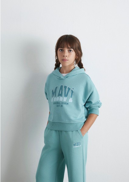 Mavi Logo Baskılı Yeşil Sweatshirt 7S10124-71748 fiyatları