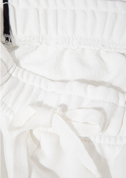 Çizgi Detaylı Beyaz Eşofman Altı 7010021-70057