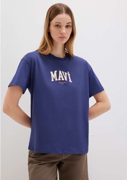 Mavi Logo Baskılı Lacivert Tişört 1613410-70498 fiyatları