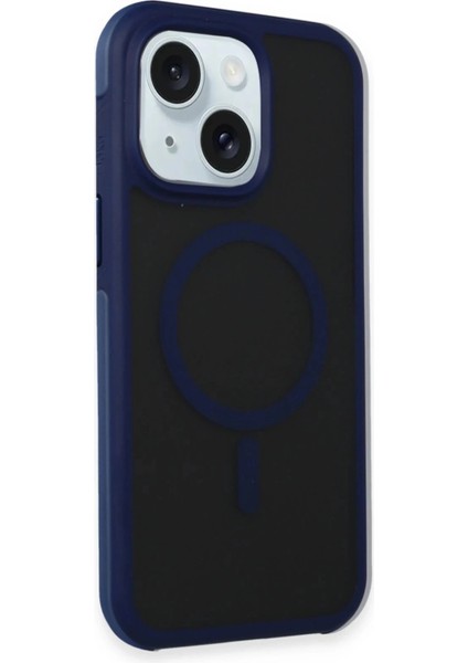 iPhone 15 Toras Airbag Magsafe Kapak - LACIVERT-(5796)