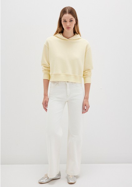 Kapüşonlu Sarı Sweatshirt 1S10386-71187 fiyatları