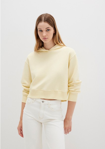 Kapüşonlu Sarı Sweatshirt 1S10386-71187 modelleri