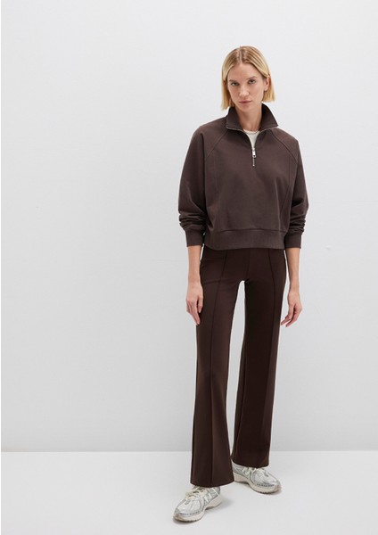 Kahverengi Örme Pantolon 1010968-70236 modelleri