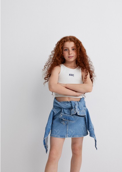 Mavi Logo Baskılı Ekru Atlet 7610336-70057 fiyatları