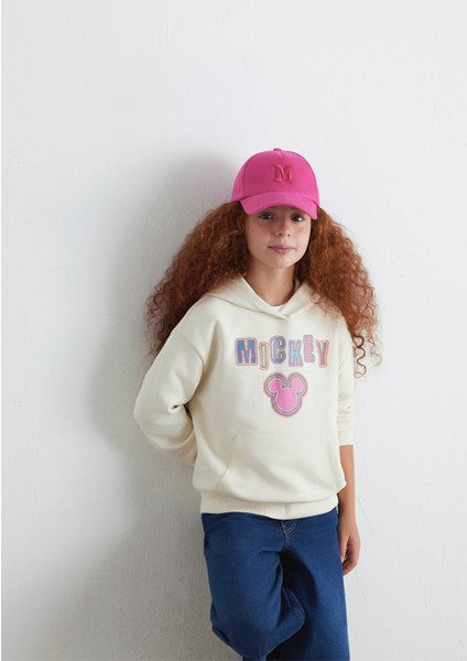 Mickey Baskılı Kapüşonlu Bej Sweatshirt 7S10141-70072 modelleri