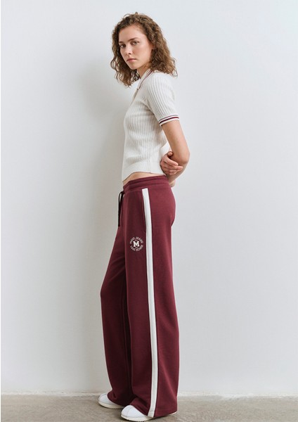 Mavi Logo Şerit Detaylı Bordo Eşofman Altı 1011038-70393 modelleri