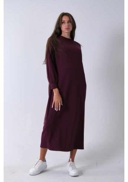 Mürdüm Bileği Lastikli Bisiklet Yaka Tesettür Elbise 31061510.21 indirimleri