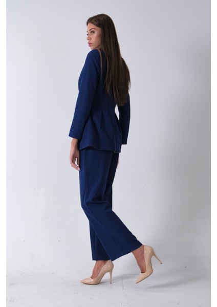 Lacivert Önü 4 Düğme Kapamalı Pantolonlu Takım 4592261.02 indirimleri