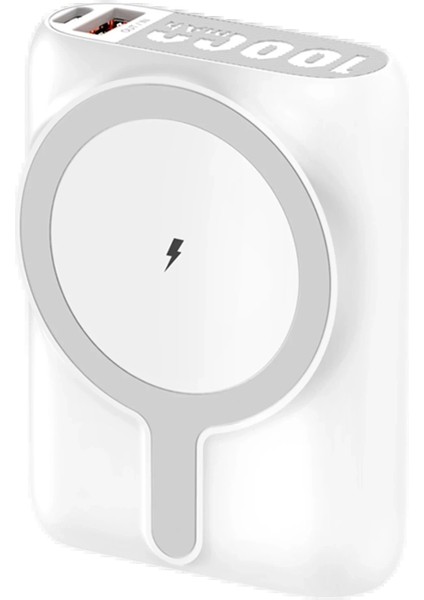 J31 10.000 Mah 20W Pd Magsafe Powerbank - BEYAZ-(5796)