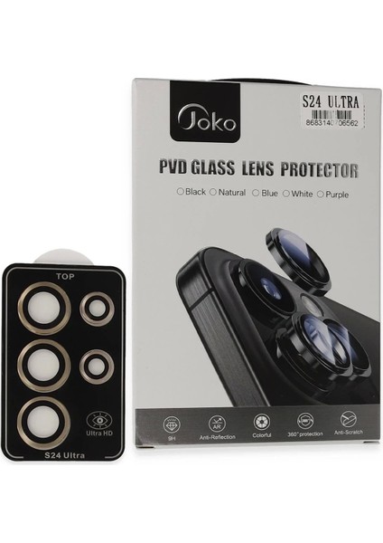 Samsung Galaxy S24 Ultra Pvd Metal Kamera Lens - GOLD-(5796)