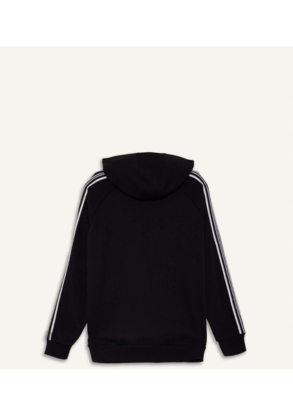 Boxy Fit Kapüşonlu Baskılı Sweatshirt F3826AX25WN indirimleri