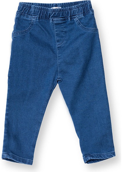 Kız Bebek Denim Pantolon Reçme Paça