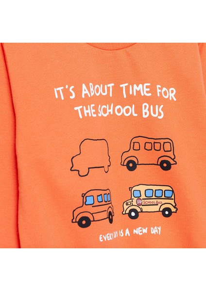 Erkek Bebek Basic Sweatshirt Şardonlu Bisiklet Yaka Uzun Kol modelleri