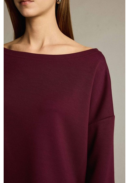 Kayık Yaka Modal Sweatshirt G2914AX25AU indirimleri