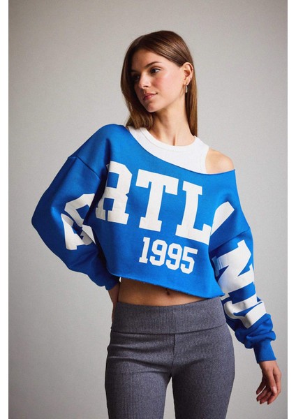 Kayık Yaka Baskılı Sweatshirt G3329AX25WN fırsatları