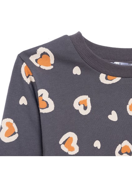 Kız Bebek Sweatshirt Şardonlu Bisiklet Yaka Uzun Kol modelleri