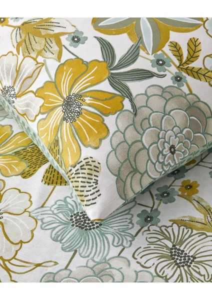 Garden Glory Pamuk Çift Kişilik Nevresim Takımı 200X220 cm Yeşil indirimleri