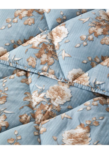 Cozy Rose Pamuk Polyester Çift Kişilik Uyku Seti 195X215 cm Mavi-Kahve indirimleri
