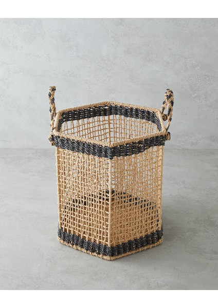 Nilda Kağıt Ip Sepet 30X30 cm Natural-Siyah fiyatları