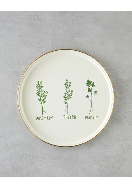 Plantopia Emaye Tepsi 31 cm Yeşil