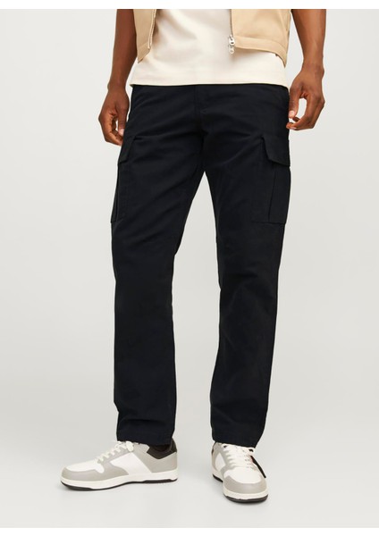 Lastikli Paça Siyah Erkek Kargo Pantolon 12258150_JPSTKANE Barkley Cargo Pan