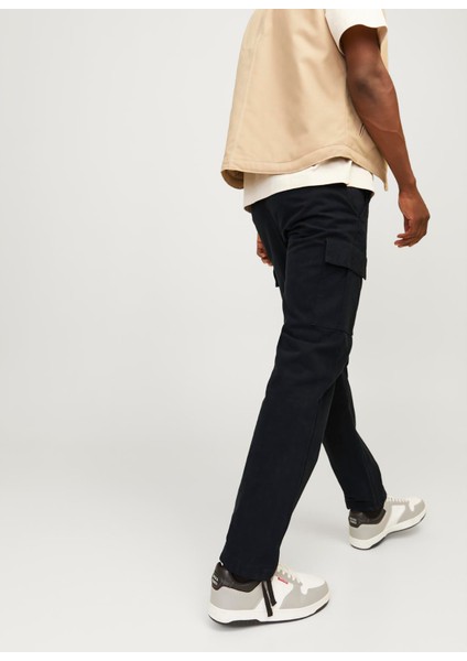 Lastikli Paça Siyah Erkek Kargo Pantolon 12258150_JPSTKANE Barkley Cargo Pan modelleri