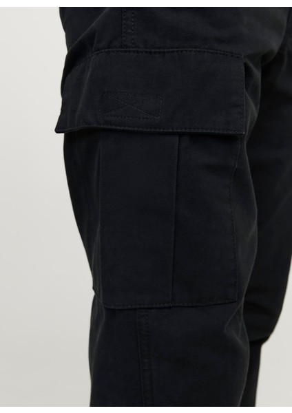 Lastikli Paça Siyah Erkek Kargo Pantolon 12258150_JPSTKANE Barkley Cargo Pan