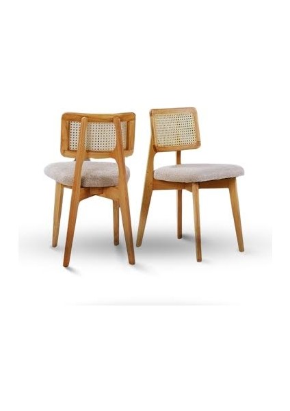 Ahşap Zion Hasırlı Mutfak ve Salon Sandalyesi 1 adet sandalye