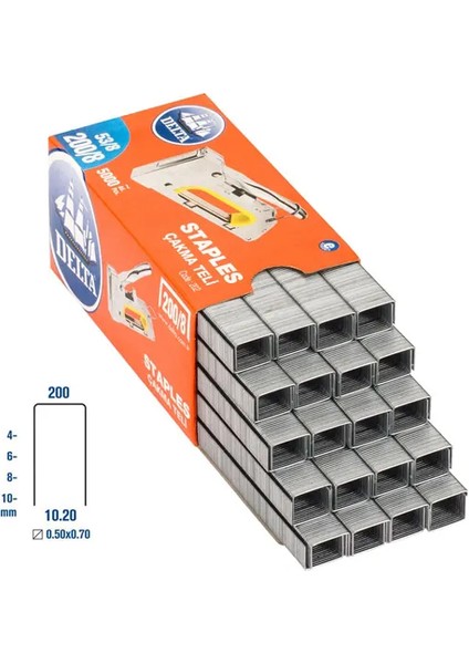 Delta 200/8 Zımba Teli 5000 Adet