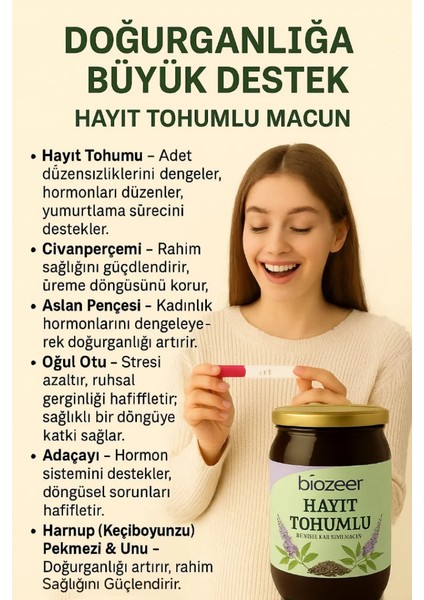 Hayıt Tohumlu Bitkisel Karışımlı Macun 800 Gr.