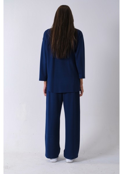Lacivert Rahat Kumaş Basic Pantolonlu Takım 31040630.02 indirimleri