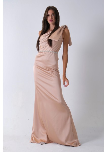 Gold Tek Omuz Drapeli Taş Detaylı Abiye 0801009.122 fırsatları