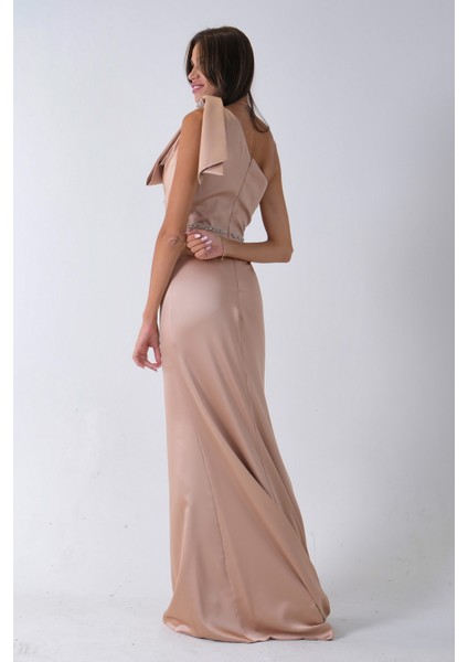 Gold Tek Omuz Drapeli Taş Detaylı Abiye 0801009.122 indirimleri