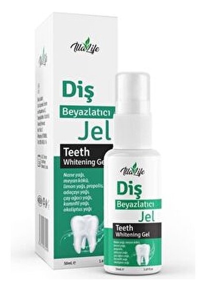 ✨🦷 Beyazlatıcı İlla Life Diş Temizleme Jeli – Limon Aromalı, Hassas Dişler İçin Vegan 50 ml 🍋