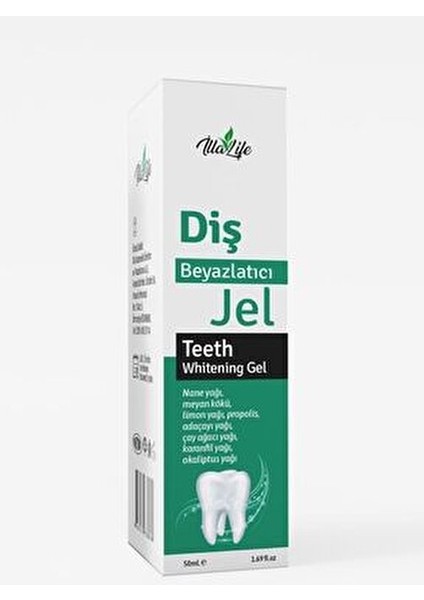 ✨🦷 Beyazlatıcı İlla Life Diş Temizleme Jeli – Limon Aromalı, Hassas Dişler İçin Vegan 50 ml 🍋