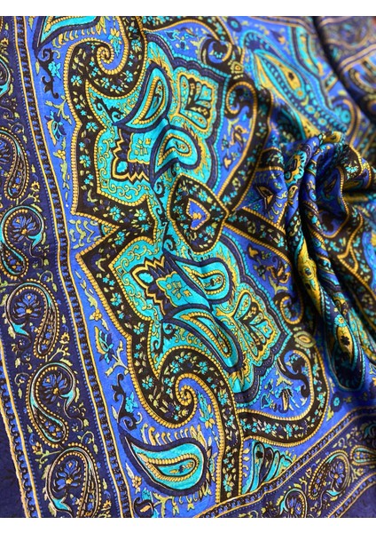 Hint Ipeği Vual Şal Turkuaz-Lacivert Renkli fiyatları