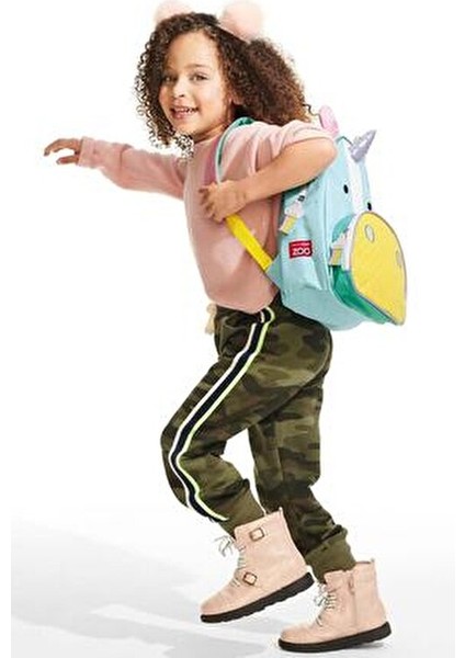 Unicorn Sırt Çantası 28x13x30 cm 3D Kulak Tasarımı ile Eğlenceli Çocuklar için