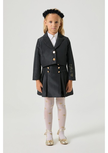 Bg Store Kız Çocuk Siyah Ceket