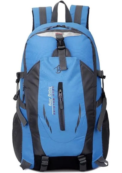 Büyük Su Geçirmez Sırt Çantası 40L Büyük Kapasiteli Çanta Kamp Yürüyüş Yürüyüş Açık Hava Seyahat Sırt Çantası Dalı Naylon Renk: Mavi (Yurt Dışından)
