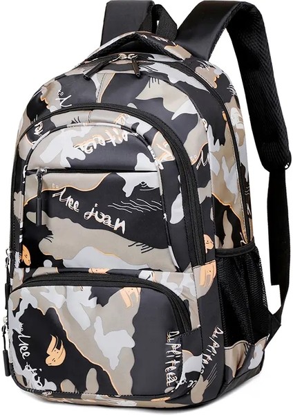 15 Inç Çok Fonksiyonlu Sırt Çantası Şık Yıkanabilir Oxford Bez Bilgisayar Çantası Gri Turuncu Mavi-Yeşil Öğrenci Sırt Çantası Unisex Renk: Turuncu (Yurt Dışından)