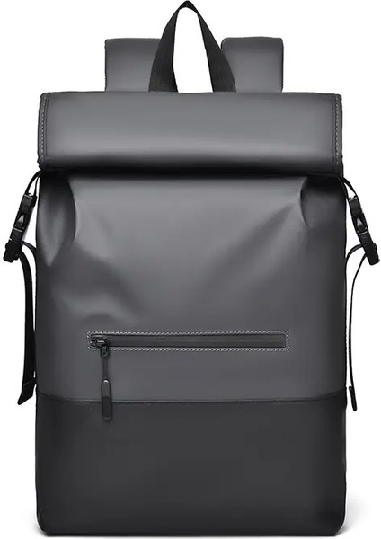 Su Geçirmez Iş Seyahati Sırt Çantası Erkekler Rulo Üstü Dizüstü Bilgisayar Paketi Genişletilebilir Gidip Gelme Sırtlı Büyük Öğrenci Schoolbagscolor: Siyah (Yurt Dışından)