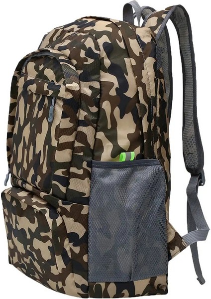 40L Paketlenebilir Sırt Çantası Katlanabilir Ultra Hafif Açık Duffle Çanta Büyük Katlanır Sırt Çantası Yürüyüş Yolculuğu Sırt Çantası Dağcılık Daypackcolor: Kamuflaj Mavisi (Yurt Dışından)
