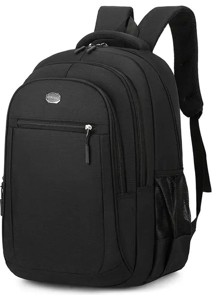 Büyük Kapasiteli Sırt Çantası, Erkek ve Kadın Öğrenci Bilgisayar Bagmulti Cep Su Geçirmez ve Aşınmaya Dalı Sırt Çantası, Chrcolor: Siyah/boyut: 15 Inç (Yurt Dışından)