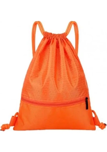 Basit Açık Spor Drawstring Cep Sırt Çantası Erkek ve Kadın Fitness Sırt Çantası Hafif Basketbol Çantası Oxford Fermuar Bagcolor: Kırmızı (Yurt Dışından)