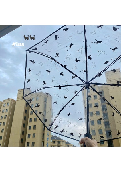 Şeffaf Uzun Saplı Çocuk Şemsiyesi (Yurt Dışından)