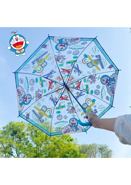 Şeffaf Uzun Saplı Çocuk Şemsiyesi (Yurt Dışından)