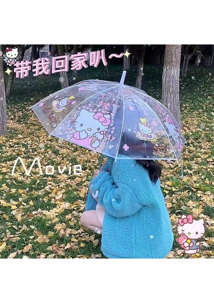 Şeffaf Uzun Saplı Çocuk Şemsiyesi (Yurt Dışından)