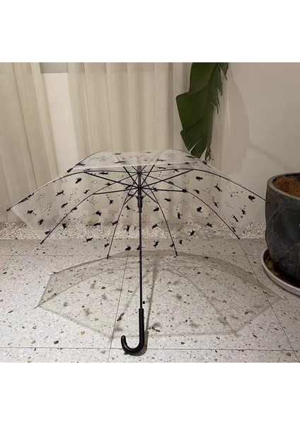 Şeffaf Uzun Saplı Çocuk Şemsiyesi (Yurt Dışından)